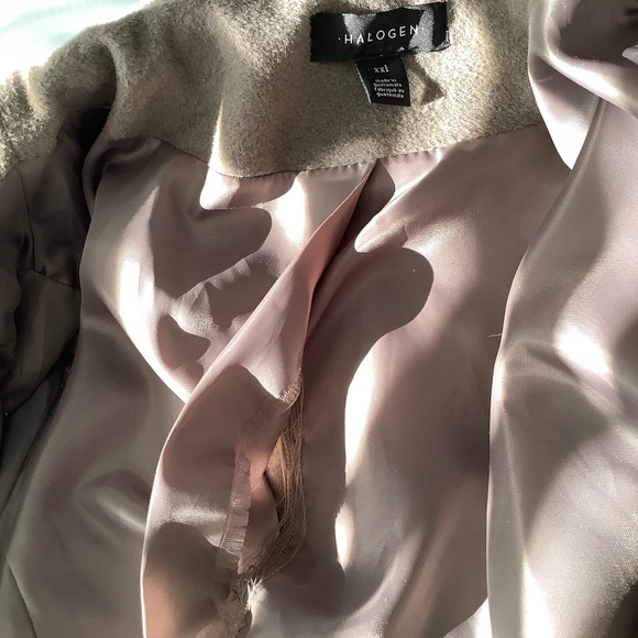 Wool car coat XXL tie belt, shawl collar, preowned - Picture 8 of 10